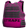 Броня STRAPZ с принтом — серо-розовая