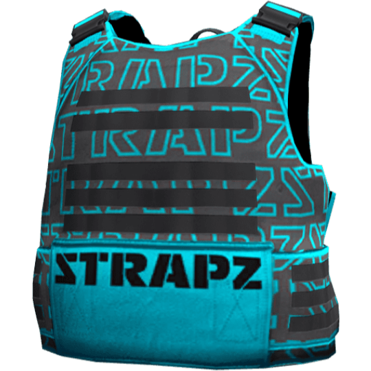 Броня STRAPZ с принтом — серо-голубая