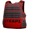 Броня STRAPZ с принтом — серо-красная