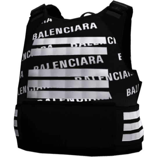 Броня Balenciara (неон) — черная