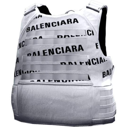 Броня Balenciara (неон) — белая