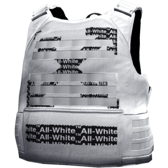 Броня All-White (неон) — бело-черная