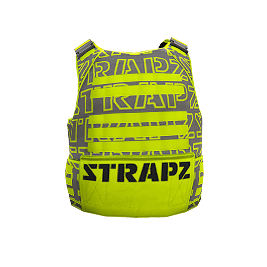 Броня STRAPZ (неон) с принтом — серо-салатовая