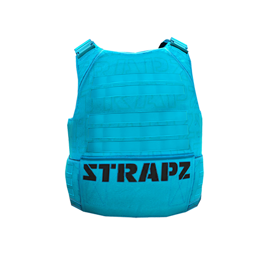 Броня STRAPZ (неон) с принтом — голубая