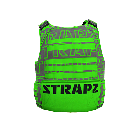 Броня STRAPZ (неон) с принтом — серо-зеленая