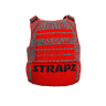 Броня STRAPZ (неон) с принтом — серо-красная