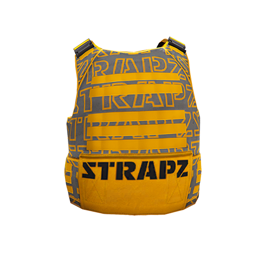 Броня STRAPZ (неон) с принтом — серо-оранжевая