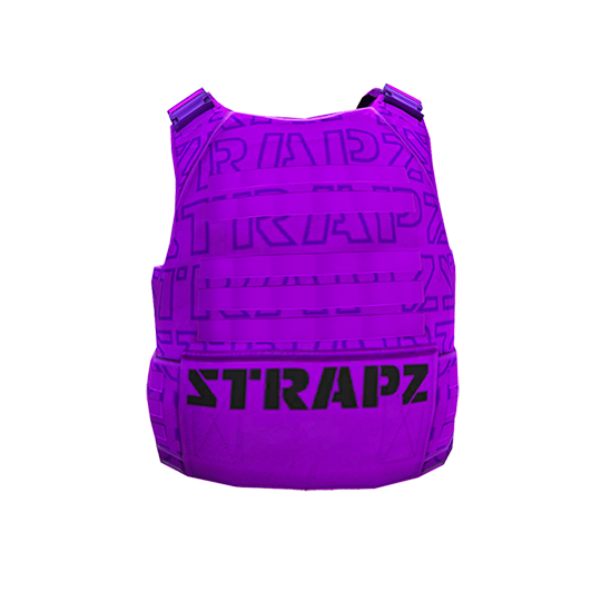 Броня STRAPZ (неон) с принтом — фиолетовая