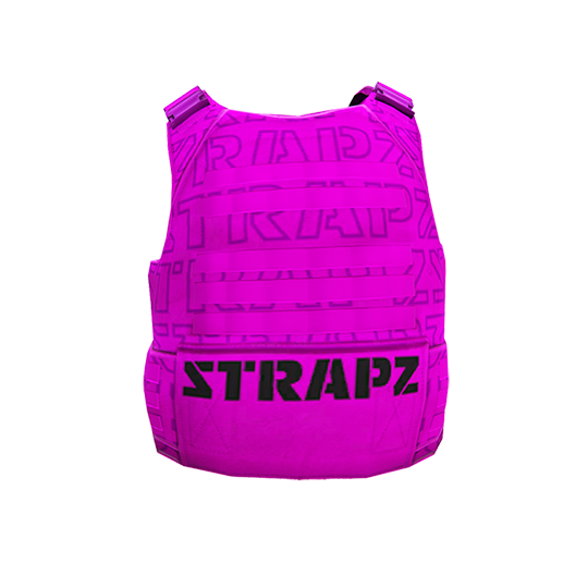 Броня STRAPZ (неон) с принтом — розовая