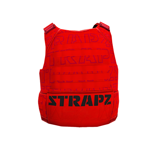 Броня STRAPZ (неон) с принтом — красная