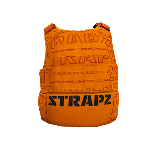 Броня STRAPZ (неон) с принтом — оранжевая