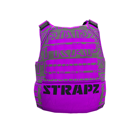 Броня STRAPZ (неон) с принтом — серо-фиолетовая