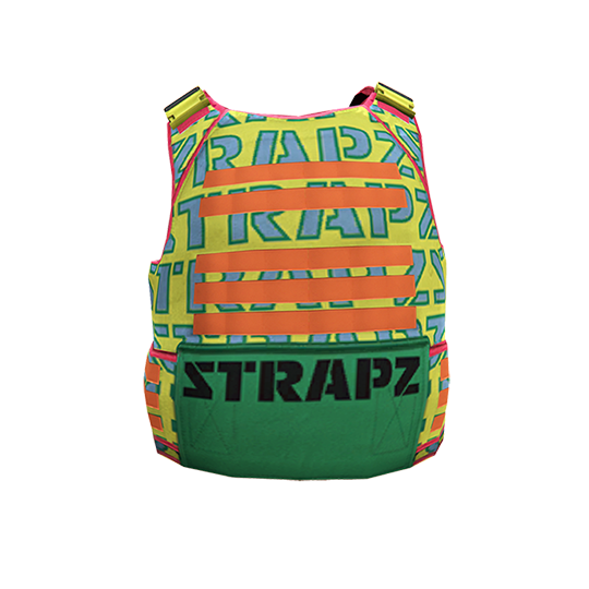 Броня STRAPZ (неон) с принтом — разноцветная
